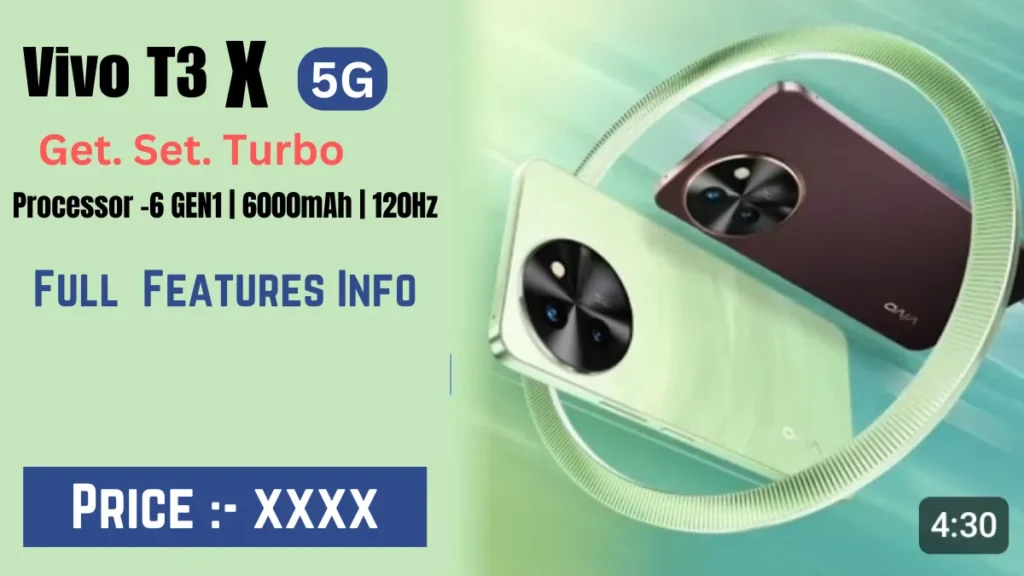 Vivo t35g Vivo T3X 5G Price In India 6 128GB Storage के साथ मिलेगा Turbo Battery & Processor जानें फीचर्स।